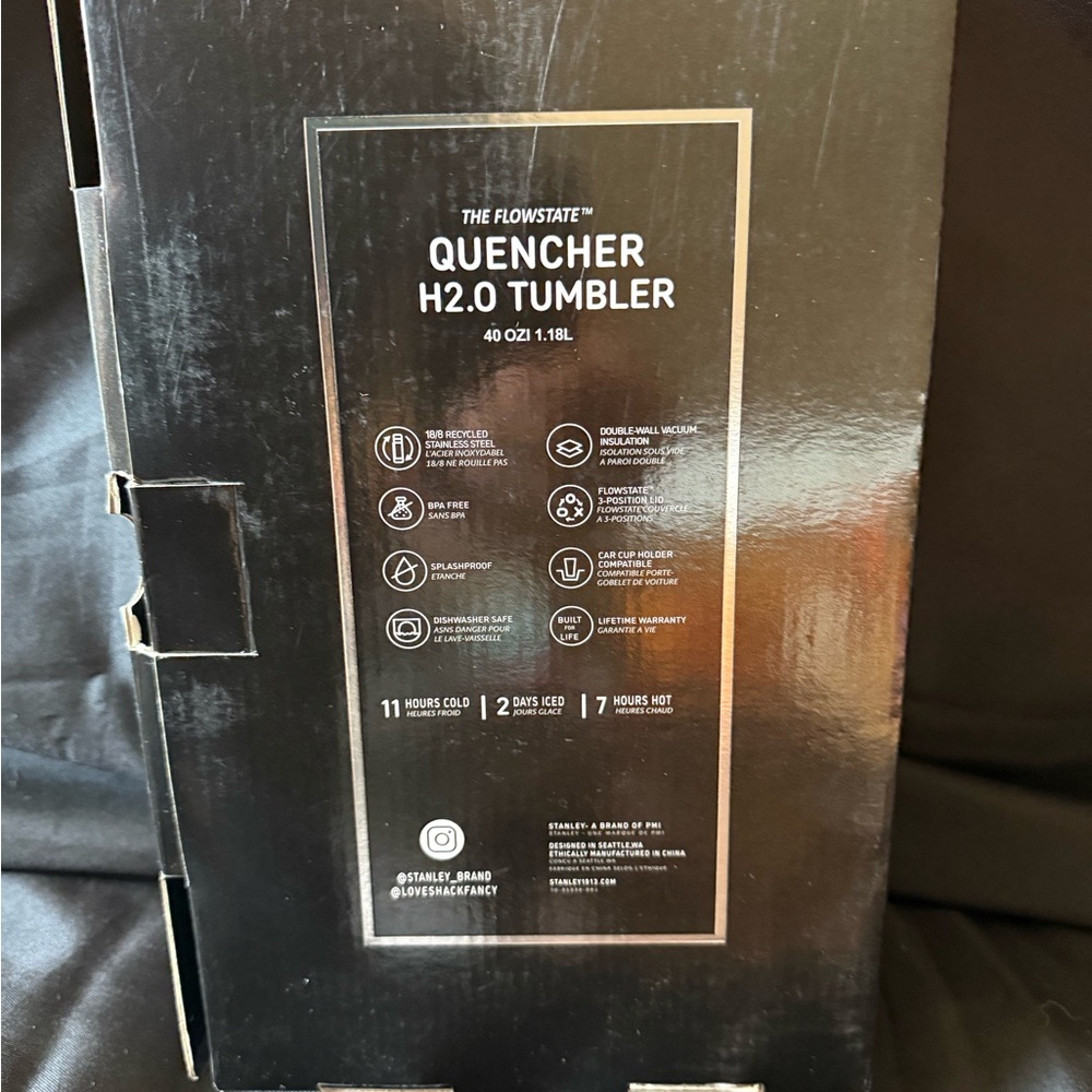 New Stanley 40oz Black Special Edition Jennie Ruby Box Dust Bag Very Nice - Picture 10 of 10